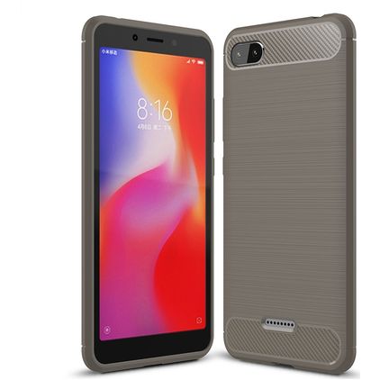Mobigear Brushed Slim Xiaomi Redmi 6A Hoesje Flexibel TPU Backcover - Grijs