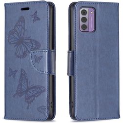 Mobigear Butterfly Nokia G42 Hoesje Bookcase Portemonnee - Donkerblauw