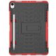 Mobigear Tire iPad Pro 11 Inch (2018) Hardcase Backcover + Stylus Houder + Standaard - Zwart / Rood