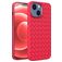 Mobigear Woven iPhone 14 Plus Hoesje Flexibel TPU Backcover - Rood