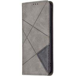 Mobigear Rhombus Slim OPPO Reno 6 5G Hoesje Bookcase - Grijs