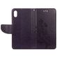 Mobigear Flowers iPhone XR Hoesje Bookcase Portemonnee - Paars