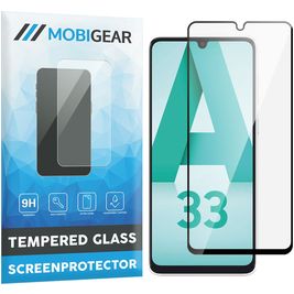 Mobigear Premium Samsung Galaxy A33 Glazen Screenprotector - Case Friendly - Zwart
