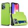 Mobigear Card iPhone 14 Pro Max Hoesje Hardcase Backcover Shockproof met Pasjeshouder - Groen