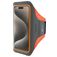 Mobiparts Comfort Fit Telefoonhouder Hardlopen iPhone 15 Pro Sport Hoesje Neopreen Sportarmband - Neon Orange