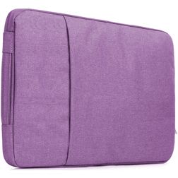 Mobigear Denim Zipper Laptop Sleeve 15 - 16 inch Laptop hoes - Paars