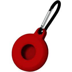Mobigear Circle Key Apple AirTag Hoesje Flexibel TPU Sleutelhanger - Rood