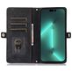 Mobigear Zipper iPhone 14 Pro Max Hoesje Bookcase Portemonnee - Zwart