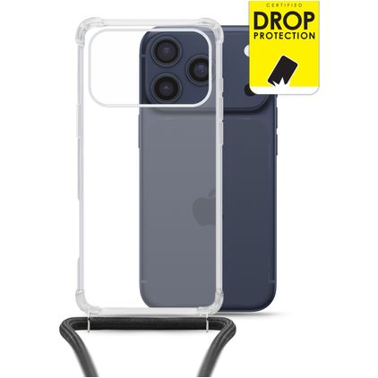 My Style Loop Doorzichtig iPhone 17 Pro Flexibel TPU Hoesje met koord - Transparant