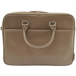 Valenta Laptop leather Echt Leer Laptop Aktetas 15.6 inch Laptoptas + Handvat - Taupe