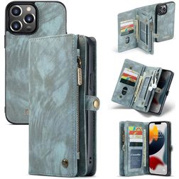Caseme 008 iPhone 13 Pro Max Hoesje Uitneembare 2in1 Bookcase Portemonnee - Blauw