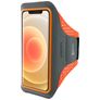 Mobiparts Comfort Fit Telefoonhouder Hardlopen iPhone 12 Mini Sport Hoesje Neopreen Sportarmband - Neon Orange