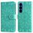 Mobigear Sunflower Samsung Galaxy S26 Plus Hoesje Bookcase Portemonnee - Groen