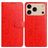 Mobigear Flowers iPhone 17 Pro Hoesje Bookcase Portemonnee - Rood