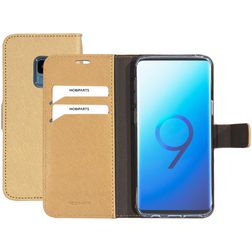 Mobiparts Saffiano Wallet Samsung Galaxy S9 Hoesje Bookcase Portemonnee - Goud