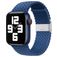 Mobigear Braided Nylon Apple Watch Bandje Klemsluiting - 49/46/45/44 mm - Donkerblauw