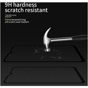 Mobigear Premium LG K40s Glazen Screenprotector - Case Friendly - Zwart