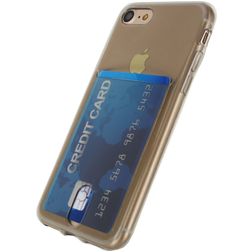 Xccess Card Case iPhone SE (2022) Hoesje Flexibel TPU Backcover - Grijs