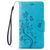 Mobigear Flowers iPhone 7 Hoesje Bookcase Portemonnee - Blauw
