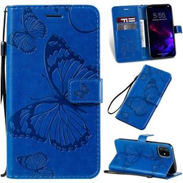 Mobigear Butterfly iPhone 11 Hoesje Bookcase Portemonnee - Blauw