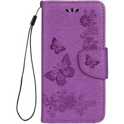 Mobigear Butterfly iPhone X Hoesje Bookcase Portemonnee - Paars
