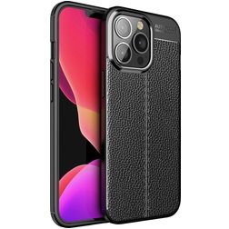 Mobigear Luxury iPhone 14 Pro Hoesje Flexibel TPU Backcover - Zwart