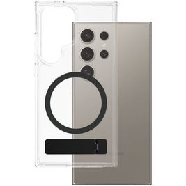 CARE by PanzerGlass Feature Case Samsung Galaxy S25 Ultra MagSafe Hoesje Hardcase Backcover Shockproof met Standaard - Transparant / Zwart