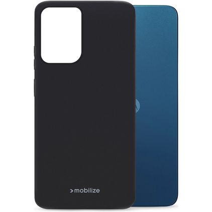 Mobilize Rubber Gelly Motorola Moto G34 Hoesje Flexibel TPU Backcover - Matt Black