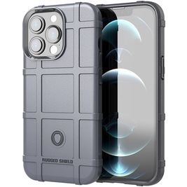 Mobigear Rugged Shield iPhone 13 Pro Max Hoesje Flexibel TPU Backcover Shockproof - Grijs Mobigear Rugged Shield iPhone 13 Pro Max Hoesje Flexibel TPU Backcover Shockproof - Grijs