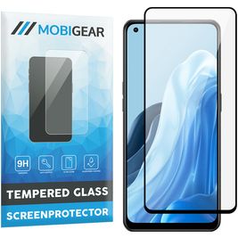 Mobigear Premium OPPO Reno 8 Lite Glazen Screenprotector - Case Friendly - Zwart