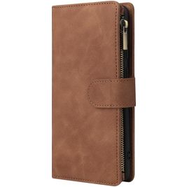 Mobigear Zipper Samsung Galaxy A71 Hoesje Bookcase Portemonnee - Bruin Mobigear Zipper Samsung Galaxy A71 Hoesje Bookcase Portemonnee - Bruin