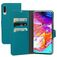 Mobiparts Saffiano Wallet Samsung Galaxy A70 Hoesje Bookcase Portemonnee - Turquoise