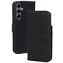 Mobiparts Wallet Samsung Galaxy S24 FE MagSafe Hoesje Echt Leer Bookcase Portemonnee - Zwart