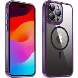 Valenta Trend iPhone 15 MagSafe Hoesje Hardcase Backcover - Transparant / Paars