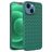 Mobigear Woven iPhone 14 Plus Hoesje Flexibel TPU Backcover - Groen
