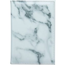 Mobigear Marble Hard Kunststof Paspoort Hoesje - Wit