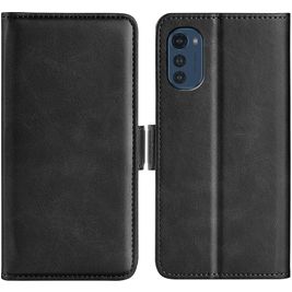 Mobigear Slim Magnet Motorola Moto E32s Hoesje Bookcase Portemonnee - Zwart