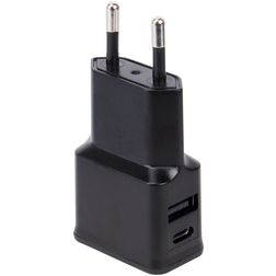Mobigear Dual USB / USB-C Oplader Power Delivery 12W 2.4A - Zwart