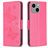 Mobigear Butterfly iPhone 15 Plus Hoesje Bookcase Portemonnee - Magenta