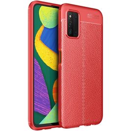 Mobigear Luxury Samsung Galaxy A03s Hoesje Flexibel TPU Backcover - Rood