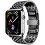 Mobigear Dragon Stalen Apple Watch Bandje Vouwsluiting - 49/46/45/44 mm - Zwart
