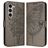 Mobigear Butterfly Samsung Galaxy Z Fold 6 Hoesje Bookcase Portemonnee - Grijs
