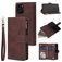 Mobigear Zipper iPhone 12 Pro Hoesje Bookcase Portemonnee - Bruin