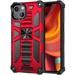 Mobigear Armor Stand iPhone 13 Mini Hoesje Hardcase Backcover Shockproof met Standaard - Rood