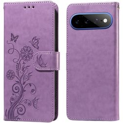 Mobigear Flowers Google Pixel 11 Pro XL Hoesje Bookcase Portemonnee - Paars