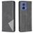 Mobigear Rhombus Slim Motorola Moto G85 Hoesje Bookcase - Zwart