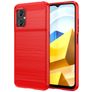 Mobigear Brushed Slim POCO M5 Hoesje Flexibel TPU Backcover - Rood