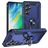 Mobigear Armor ring Samsung Galaxy S24 FE Hoesje Hardcase Backcover Shockproof met Ringhouder - Blauw