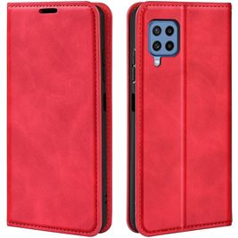 Mobigear Retro Slim Samsung Galaxy M22 Hoesje Bookcase Portemonnee - Rood