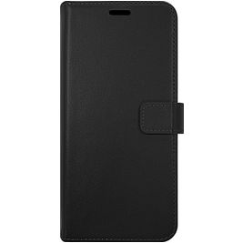 Valenta Gel Skin iPhone 13 Pro Hoesje Echt Leer Bookcase Portemonnee - Zwart